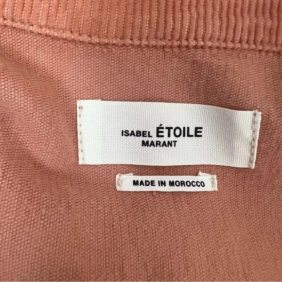 Isabel Marant Etoile Corduroy Orange Jean Jacket Size 34 US 2 B10 - Picture 7 of 10